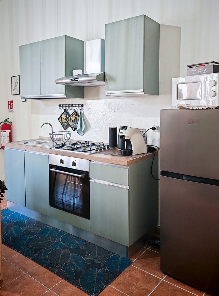 Fully Equipped Modern Kitchen 1 Fully equipped kitchen with coffee machine at Guest House Scalia Palermo