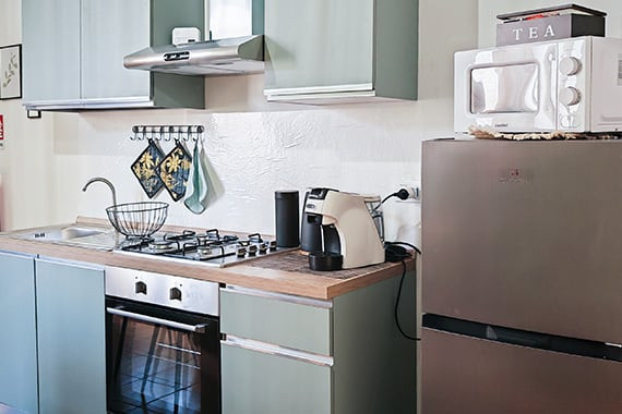 modern fully equipped kitchen guest house scalia palermo